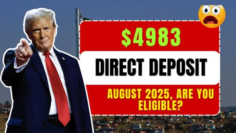 $4983 Direct Deposit Hits in August 2025, Are You Eligible?