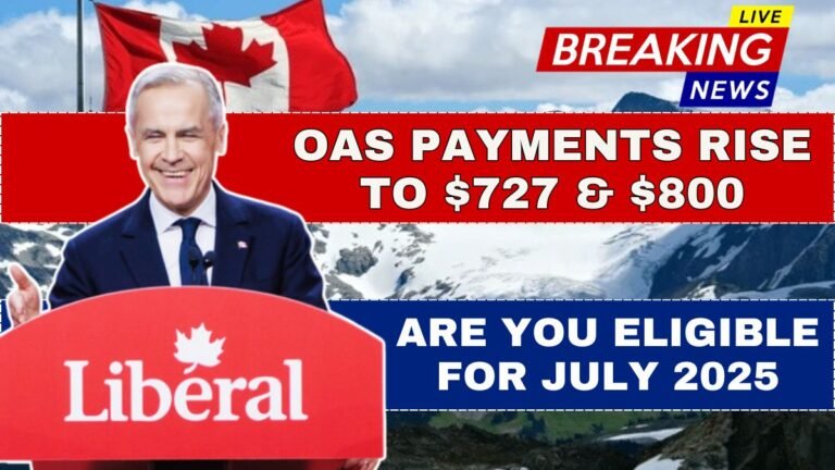 OAS Payments Rise to $727 & $800: Are You Eligible for July 2025 Deposits?