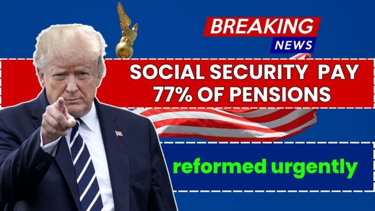 The Social Security will only be able to pay 77% of pensions from 2033 if not reformed urgently